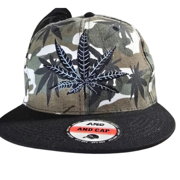 Gorra Snapback Visera Plana Hoja de Cannavis