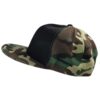 Gorra Snapback Visera Plana Camuflada Verde