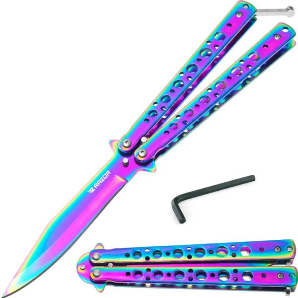 Navaja Mariposa Cuchillo con Filo Razor