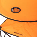 Mesa camping plegable con portavaso