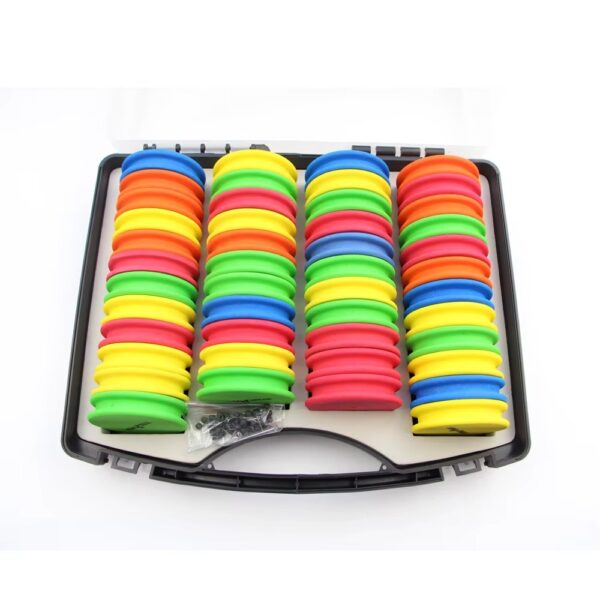 Caja con 46 alfajores de goma eva para lineas (ALF-19-01)