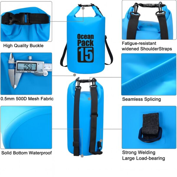 Bolsa impermeable pvc con correa 15l (BEX-15)