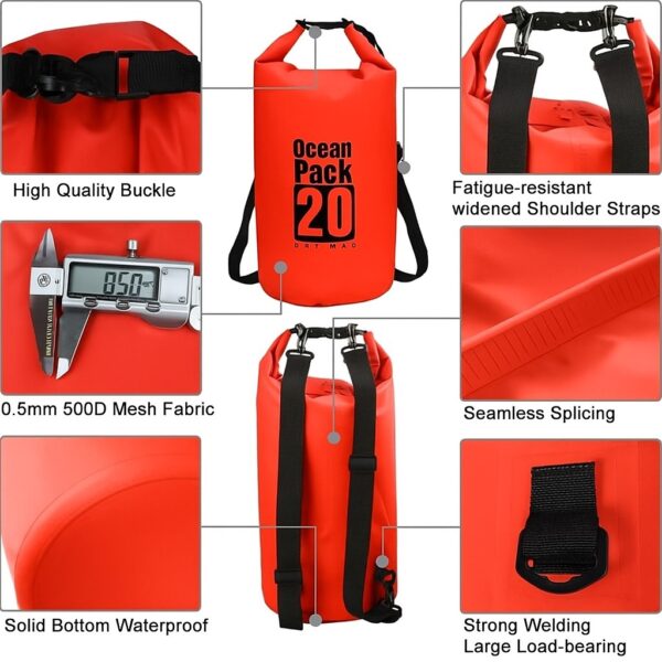 Bolsa impermeable pvc con 2 correas 20l  (BEX-20)