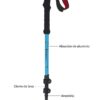 Baston trekking aluminio walk stick 135cm (BTX-2-2)