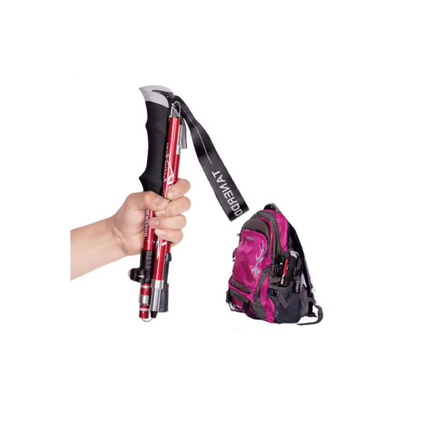 Bastón de trekkig aluminoo 4 tramos liviano compact0 130cm (BTX-2-5)