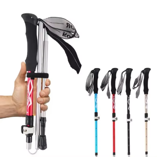 Bastón de trekkig aluminoo 4 tramos liviano compact0 130cm (BTX-2-5)