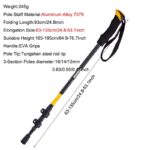 Bastón de trekking aluminio ajuste rapido 135cm (BTX-5-1)