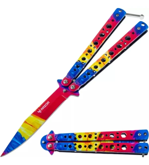 Navaja Mariposa Cuchillo con Filo Razor