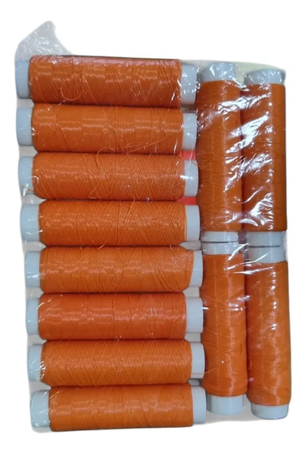 Pack Hilo Elástico Para Atar Carnada X 10 Unidades Pesca Naranja