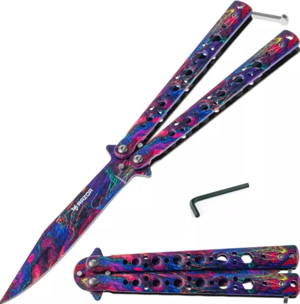 Navaja Mariposa Cuchillo con Filo Razor