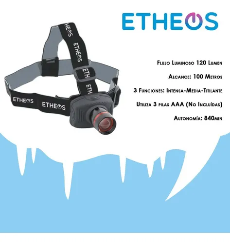 Linterna Minero Etheos 3 Cree Led