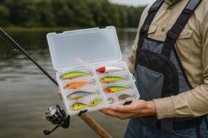 FK-901B 6 Caja de señuelos con divisiones y accesorios de pesca (FK-901B )