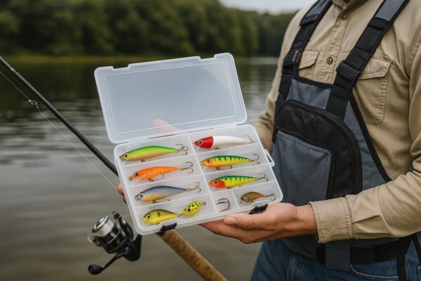 FK-901B 6 Caja de señuelos con divisiones y accesorios de pesca (FK-901B )