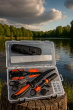 Foto ambientada 1 Caja de señuelos con divisiones y accesorios de pesca (FK-901B )