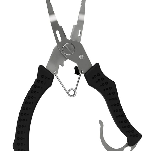 Pinza abre anillas señuelo anzuelos pesca c/ funda 16cm (HPE-13-01)