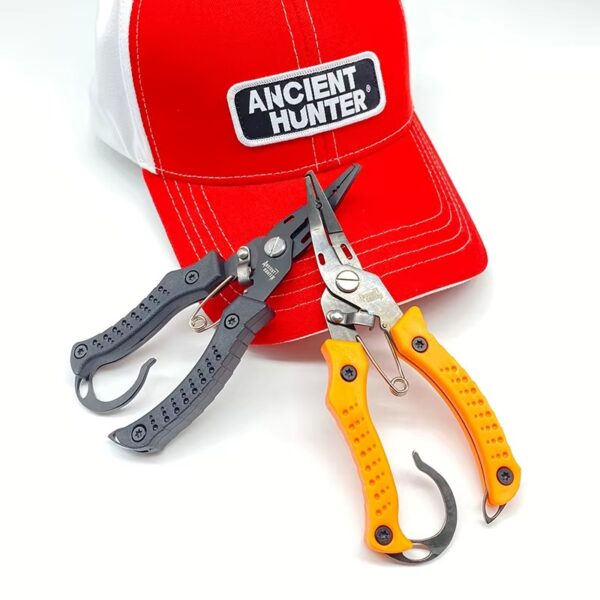 Pinza abre anillas señuelo anzuelos pesca c/ funda 16cm (HPE-13-01)