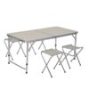 Juego de mesa 120x60x70 cm，4 silla，aluminio (TABLE-40)