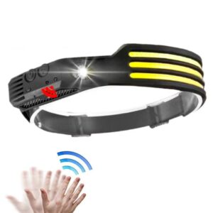 Linterna recargable vincha usd de 3 tiras color amarillo con sensor (LDC-1-3)