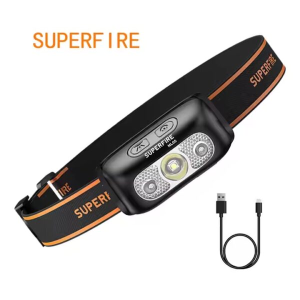 Linterna de cabeza con usb y sensor (LDC-1-5)