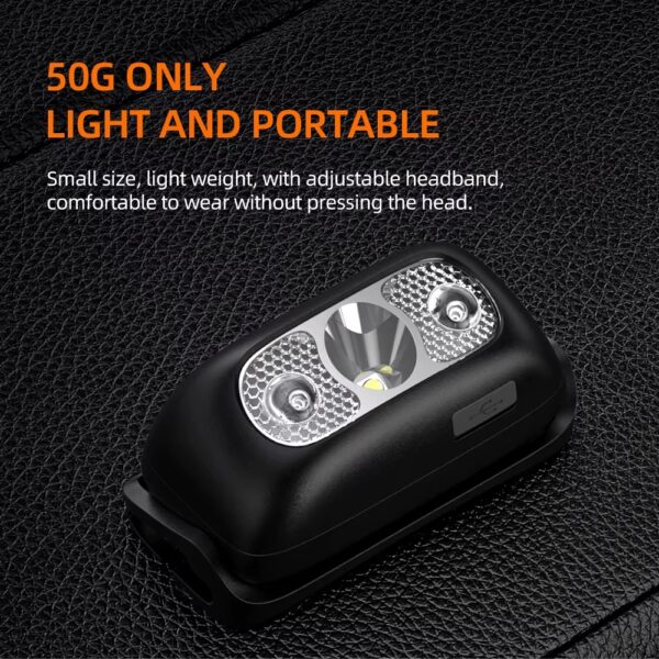 Linterna de cabeza con usb y sensor (LDC-1-5)