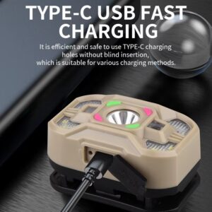 Linterna de cabeza led xpe + cob 90lumenes con usb (LDC-1-6)