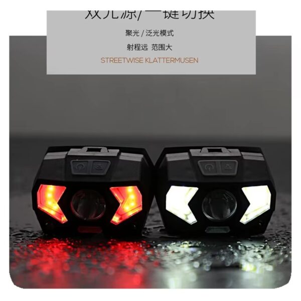 Linterna de cabeza batería intercambiable luz led cob impermeable (LDC-1-9)