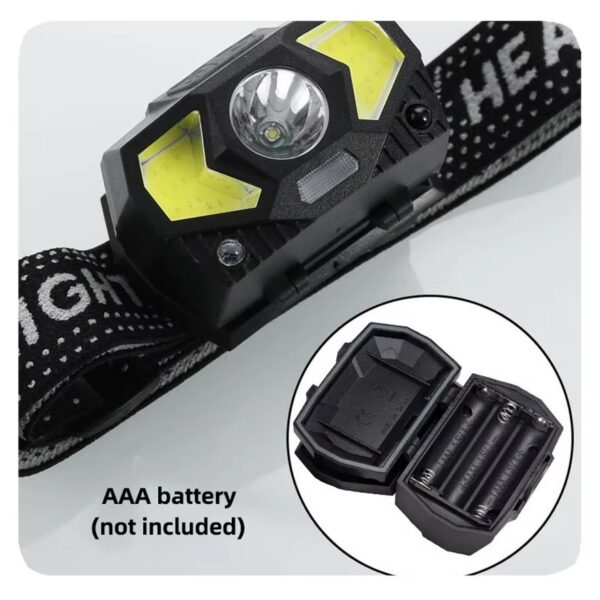Linterna de cabeza batería intercambiable luz led cob impermeable (LDC-1-9)