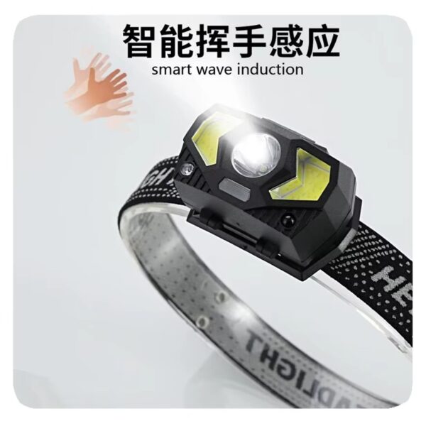 Linterna de cabeza batería intercambiable luz led cob impermeable (LDC-1-9)