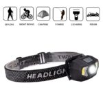 Linterna de cabeza batería intercambiable luz led cob impermeable (LDC-1-9)