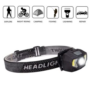 Linterna de cabeza batería intercambiable luz led cob impermeable (LDC-1-9)