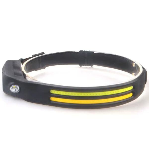 Linterna recargable vincha usd de 2 tiras color amarillo con sensor (LDC-2-2)