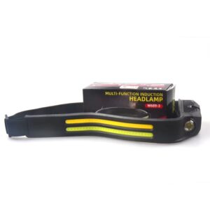 Linterna recargable vincha usd de 2 tiras color amarillo con sensor (LDC-2-2)