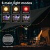 Farol de camping con girnalda de luces, solar y usb-c (LIN-1-13)