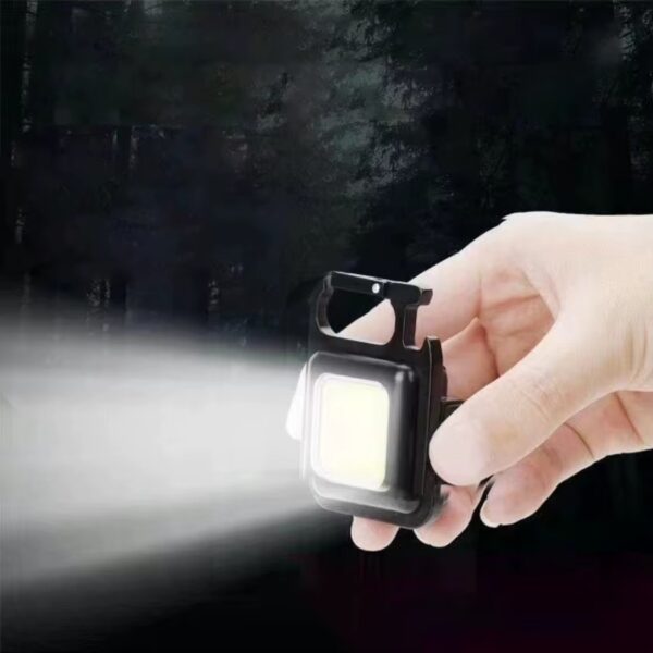 Llavero aluminio con luz recargable multifuncional mini cob led (LIN-2-4)