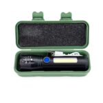 Linterna de mano antorcha de aluminio zoom recargable. usb mini reflector led 11,5cm (LIN-1-4)