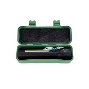 Linterna de mano antorcha de aluminio zoom recargable. usb mini reflector linterna led 14cm (LIN-1-5)