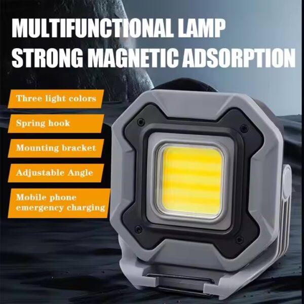 Linterna de emergencia con iman de 1,200 lumenes, power bank, usb-c (LIN-1-7)