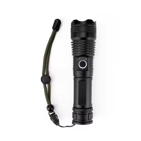 Linterna tactica led aluminio xhp50, recargable, batería 26650 battery (LIN-1-8)