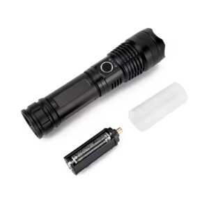 LIN1-8 2 Linterna tactica led aluminio xhp50, recargable, batería 26650 battery (LIN-1-8)