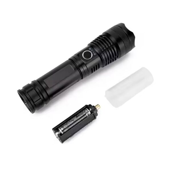 Linterna tactica led aluminio xhp50, recargable, batería 18650 battery (LIN-1-9)