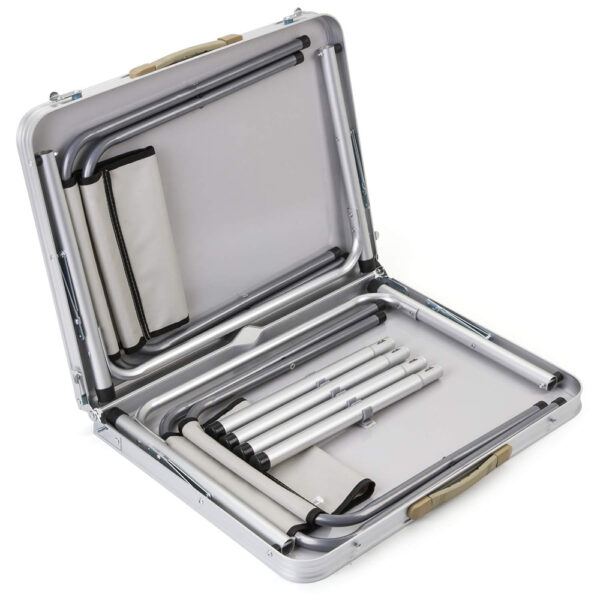 Juego de mesa 120x60x70 cm，4 silla，aluminio (TABLE-40)