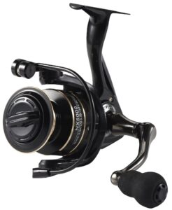 Reel black Rain carrete metalico, manija de fuerza.