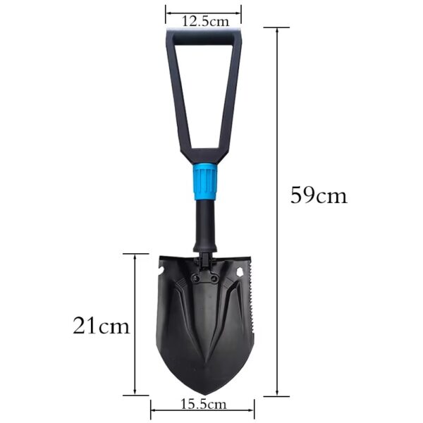 Pala plegable con pico 59 cmcon funda (PAL-10-3)