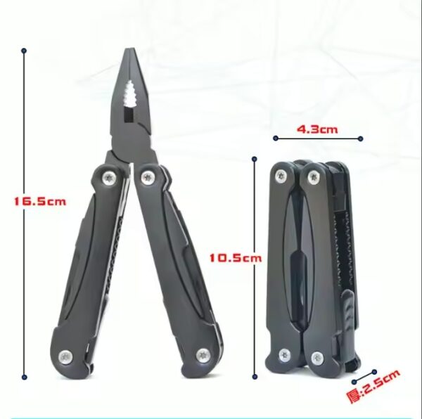 Cortapluma acero multifuncion 15 usos con estuche (PIN-3-4)