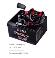 Reel DW128 Baitcasting ultra ligero con estructura resistente