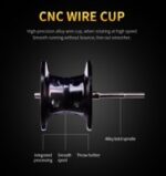 Reel DW128 Baitcasting ultra ligero con estructura resistente (REE-17-17 y 18)