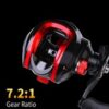 Reel DW128 Baitcasting ultra ligero con estructura resistente