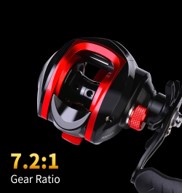 Reel DW128 Baitcasting ultra ligero con estructura resistente
