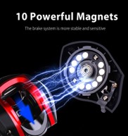 Reel DW128 Baitcasting ultra ligero con estructura resistente