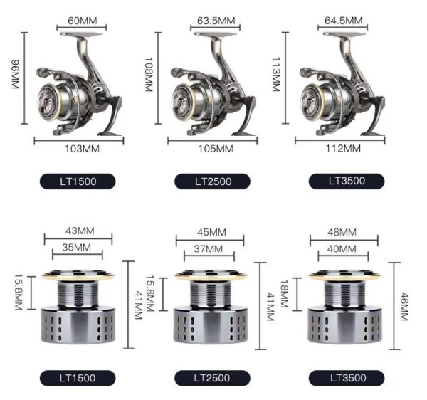 REE-17-09 13 Reel de aleación de aluminio rulemanes de acero inoxidable. (REE-17-09 - REE-17-10)